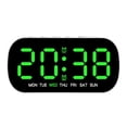 thumbnail image 1 of Reloj despertador digital LED para decoración del hogar, fecha, semana, temperatura, escritorio Verde, 1 of 9