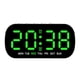 thumbnail image 1 of Reloj despertador digital LED con pantalla de fecha y semana, práctico y ajustable en 5 niveles de luz. Verde, 1 of 9