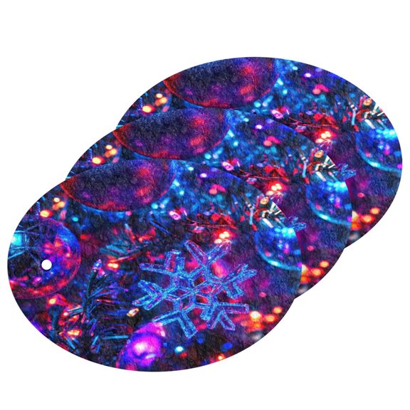 Glittery Ornaments 3 Pack Dish Sponges Bulk Natural Sponges Household Cleaning Sponge Non-Scratch for Kitchen Dishwashing and Cleaning Dishes
