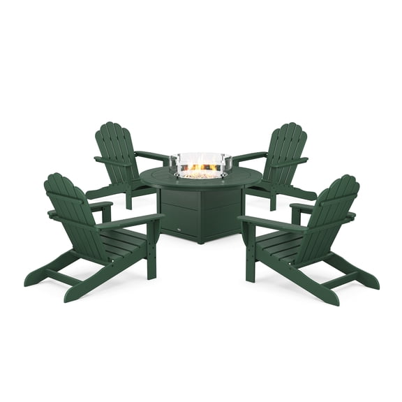 Trex® Outdoor Furniture™ 5-Piece Monterey Bay Oversized Adirondack Conversation Set with Fire Pit Table in Rainforest Canopy