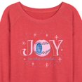 thumbnail image 2 of Instant Message - Christmas - Joy To The World Sparkle - Women's Lightweight French Terry Pullover, 2 of 6