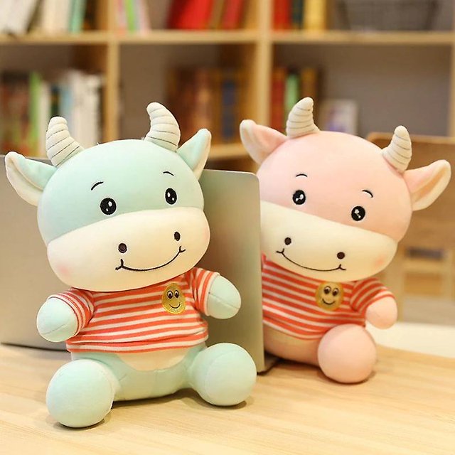 Sonrisa suave Leche Vaca Felpa Abajo Algodón Juguete Relleno Animal de dibujos animados Ganado Mu?eca Decoración para el hogar Ni?os Ni?as B XianweiShao 8390606406101