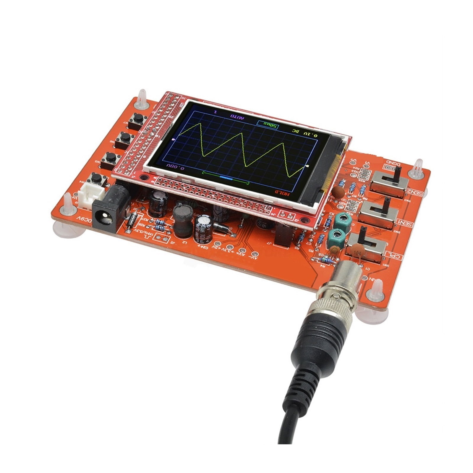 Fully Assembled Digital Oscilloscope 2.4" Display With Probe Test Clip For Electronic Measuring Instrument ,Professional Designed