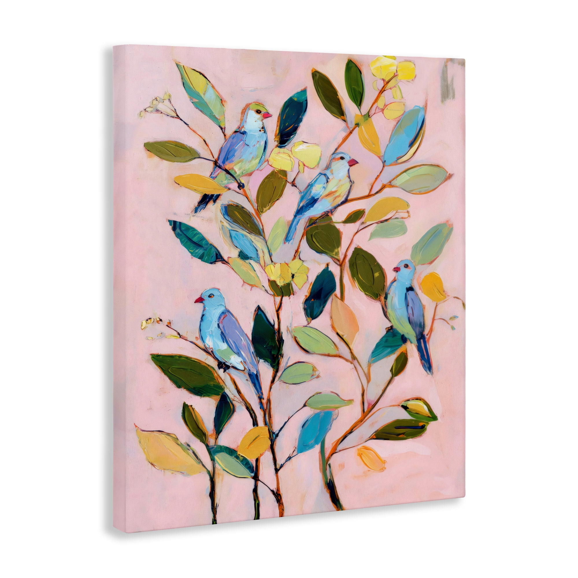 Stupell Industries Birds Between Leaves Impression Canvas Wall Art, design by Sisi and Seb