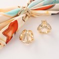 thumbnail image 2 of Scarf Button Three-Ring Design Rhinestones Inlaid Scarf Buckle Korean Style Scarves Shawls Scarf Fastener Jewelry Accessory, 2 of 8