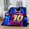 thumbnail image 1 of Manta de franela de fútbol superstar para adultos y niños, manta portátil para decoración de sofá y cama, regalo, l-leo, messi-i, 1 of 5