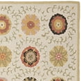 thumbnail image 3 of SAFAVIEH Blossom Allycia Floral Flowers Wool Area Rug, Ivory/Multi, 6' x 6' Square, 3 of 5