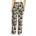 thumbnail image 3 of Naloa Happy Skeleton Print Women’s Ultra-Soft Comfy Pajama Lounge Pants with Pockets & Drawstring, 3 of 8