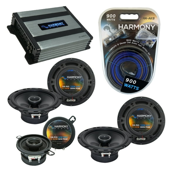 Saab 9-7x 2005-2009 Factory Speaker Replacement Harmony R65 R35 & HA-A400.4 Amp