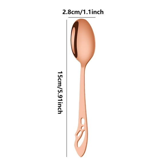 Stainless Steel Serving Spoon Hollow Design Dessert Spoon for Ice Cream Pudding Parfait 10 in Dishwasher Safe