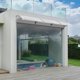 thumbnail image 1 of Zimtown - Toldo para Puerta Delantera de Patio, 39,37 x 118,11 Pulgadas, Tablero Transparente y Soporte Gris, 1 of 8