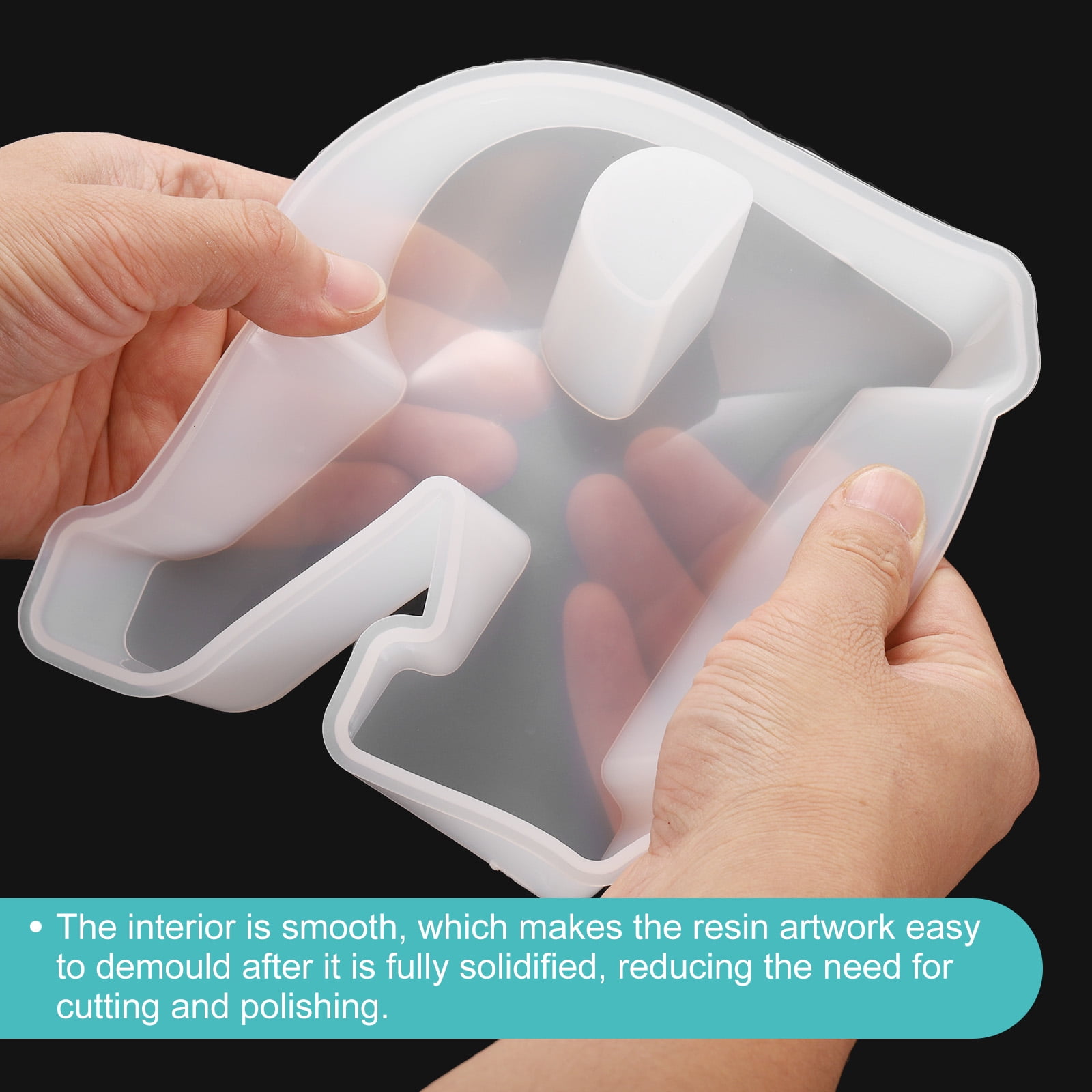 Uxcell 26packs Large Letter Resin Molding 6" A to Z Capital English Alphabet Silicone Mould