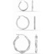 thumbnail image 5 of Small Classic Twisted Cubic Zirconia Cartilage Earrings ClickTop Hoop Earrings Sets (13mm, 15mm, 20mm), 5 of 5