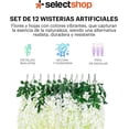 thumbnail image 2 of Flores Artificiales De Decoracion Glicina Colgantes De Wisteria para Jardín Exterior Hogar Fiesta Boda Plantas Artificiales Decorativas Flores Artificiales Realistas (Blancas 12 Piezas), 2 of 8