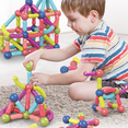 thumbnail image 4 of Juego de Bloques Magnéticos 64 piezas Let´s Play para Niños Figuras Didácticas de Construcción, 4 of 5