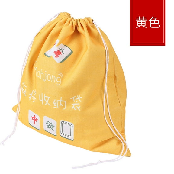 Mahjong Rack Bag: Reusable Drawstring Mahjong Storage Bag - Fabric Organizer Pouch - Portable Holder For Board Game Tiles