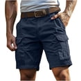 thumbnail image 2 of Mens Cargo Shorts Hiking Fishing Multi-Pockets Button Waist Outdoor Sports Short Pants Fathers Gift, 2 of 6
