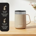 thumbnail image 2 of Contigo Streeterville Stainless Steel Mug with Splash-Proof Lid, 14 oz (414 ml), Vacuum-Insulated Tumbler with Handle for Coffee & Tea, Brown Sugar, 2 of 6