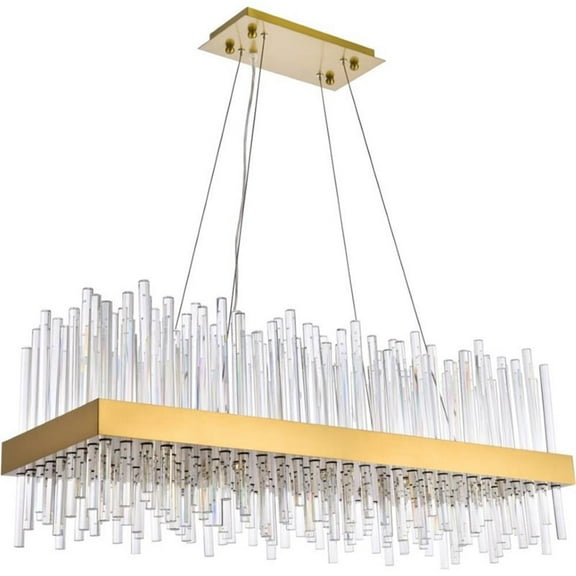 Maklaine Modern 20 Light Royal Cut Crystal Chandelier in Gold Finish