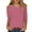 Red, variant on Womens Shirts 3/4 Sleeve Print Side Split Loose Summer Tshirts Shirts for Women Beige L