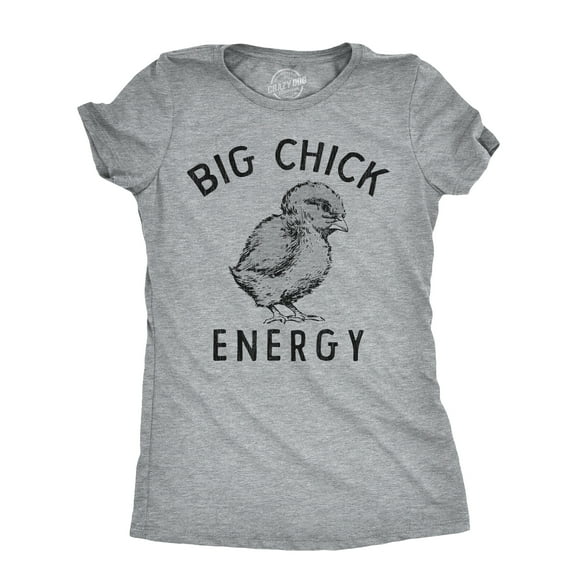 Womens Funny T Shirts Big Chick Energy Sarcastic Baby Chicken Graphic Novelty Tee for Ladies Womens Graphic Tees