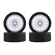 thumbnail image 3 of 66Mm 1/10 RC Car Tires En Road Touring Drift Car Tire Ruedas Para TT01 TT02 TT02B XV01 TA06 PTG-2 ,Blanco, 3 of 5