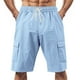 thumbnail image 2 of WILLBEST Pantalones Cortos para Hombre, de Lino, Holgados, Informales, para Deportes Al Aire Libre y con Bolsillo, 2 of 8