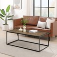 thumbnail image 3 of DeeHome Contemporary Decorative Parquet-Top Rectangle Coffee Table – Parquet Veneer, 3 of 6