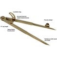 thumbnail image 4 of 5MoonSun5's 8'' Large Pencil Marking Compass Circle Leather Scratch Compass Maker Scriber Marking Wing Divider, Ideal for Drawing Circles, Scribing Wood Metal, Drafting,Map Plotting with leather cover, 4 of 8