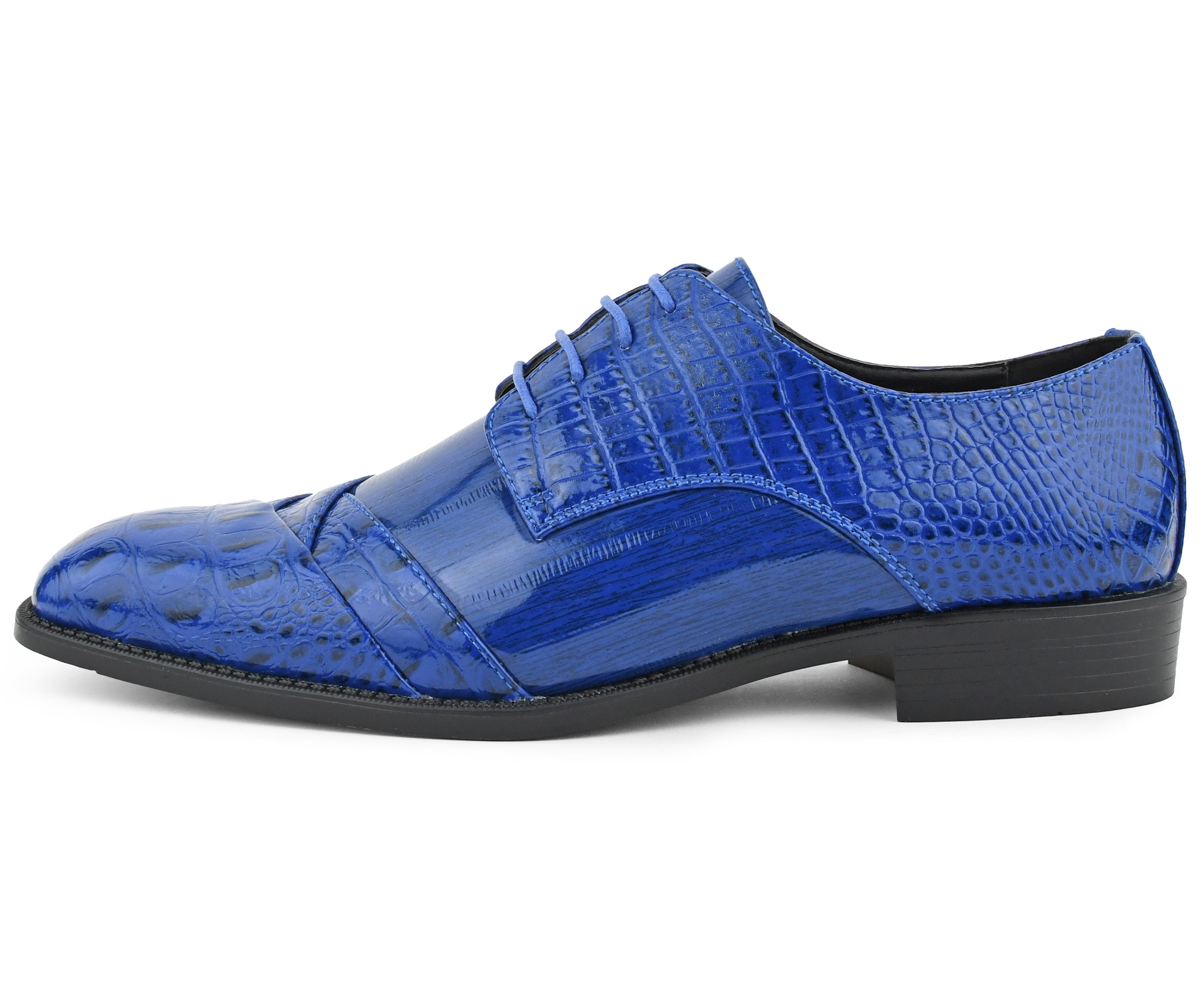 Bolano - Bolano Men's Designer Cap Toe Formal Lace Up Oxford Dress Shoes  Royal Size 9 - Walmart.com - Walmart.com