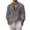 Dark Gray, variant on Mfakffe Men Linen Shirt Button Down Long Sleeve Beach Band Collar Casual Summer Shirts