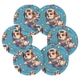 thumbnail image 2 of Dogs Astronauts 6 Pcs Drink Coasters with Holder Absorbent Coasters Woven Coasters for Drinks Table Desk Protection Home Decor, 2 of 7