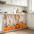 thumbnail image 3 of Fall Orange Pumpkins Sink Skirt Curtain 32''x55'',Thanksgiving Autumn Vintage Leaves Cabinet Door Curtain Pantry Utility Curtains,Bathroom Kitchen Laundry Privacy Drape Waterproof Dishwasher Curtains, 3 of 9