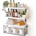 thumbnail image 1 of Estantería flotante de pared AMADA HOMEFURNISHING con cesta, 1 of 7
