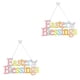 thumbnail image 3 of Cateissary 1 Juego de decoraciones para puertas, diseño de letras de primavera de conejo de madera, suministros para fiestas, de Pascua, JM00292 2piezas, 3 of 6
