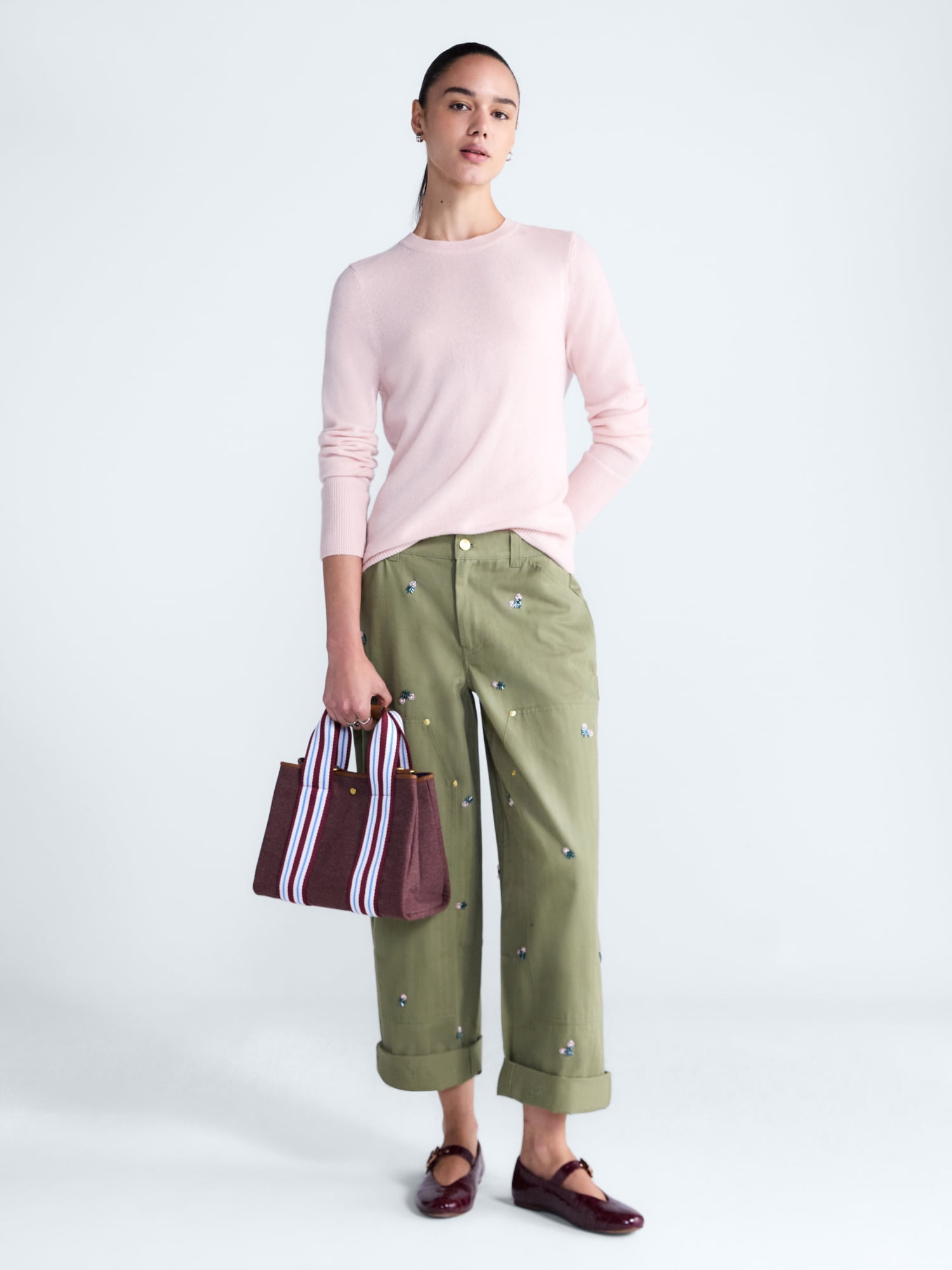 Free Assembly Women's and Women's Plus Cashmere Sweater with Long Sleeves, Sizes XS-4X