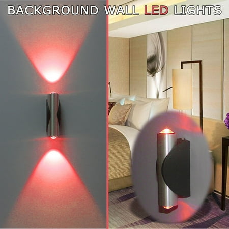 

Fashion and Practical Double-headed LED Wall Lamp Home Sconce Bar Porch Wall Decor Ceiling Light Red