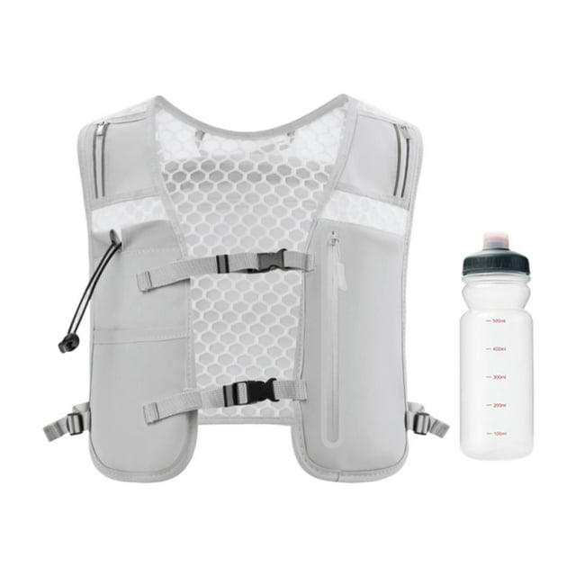 koolsoo Vest Daypack Cycling Pack for Cycling Marathoner Jogging Grey