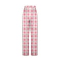 thumbnail image 4 of SOOMLON Pajama Pants for Women Cozy Plaid Graphic Pajama Bottoms Adult Tall Warm Winter Lounge Sleepwear Pjs Pants Drawstring Cozy Straight Leg Pants Nightwear with Pockets Pink XL, 4 of 7