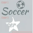 thumbnail image 4 of Bedroom Décor Soccer with Star Sports Wall Decals Stickers 23x14-Inch, Storm Gray/White, 4 of 6