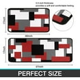 thumbnail image 6 of Red Black White Geometric Patterns Kitchen Rugs and Mats Set of 2,Modern Decoration Style Kitchen Mat Non-Slip Absorbent Mats for Sink Waterproof Runner Rug for Laundry Room 17x30+17x48inch, 6 of 6