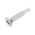 thumbnail image 4 of Uxcell #14 x 1 17/64" 410 Stainless Steel Full Thread Phillips Head Self Drilling Screws 50 Pack, 4 of 5
