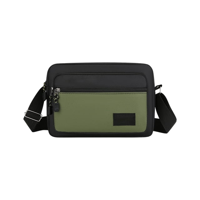 Pequeño Bolso Transversal Transparente, Bolso de Peito de Nylon Masculino 26x18cm, Bolso de Hombro Ajustable, Mochila con Correa de Pecho