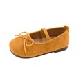 thumbnail image 2 of Viluyesy Girls Mary Jane Flats Elastic Band Bow Closed Toe Soft Sole Round Toe Princess Dress Shoes Yellow Size 8.5 Toddler, 2 of 9
