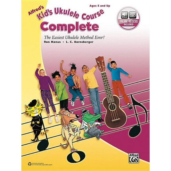 Kid's Ukulele Course Alfred's Kid's Ukulele Course Complete: The Easiest Ukulele Method Ever!, Book & Online Audio, (Paperback)