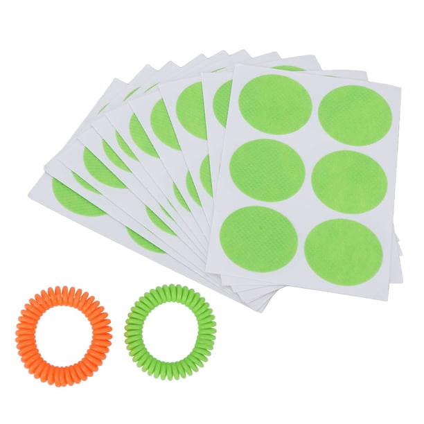 Pulseras repelentes de mosquitos, pulseras de doble protección de sudor portátil extracto de planta verde repelente a los insectos para acampar para acamp para picnic