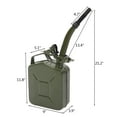 thumbnail image 4 of Ktaxon Portable Jerry Can 5L 1.32Gal Capacity, Emergency Backup Fuel Container, Army Green, US Standard, 4 of 11