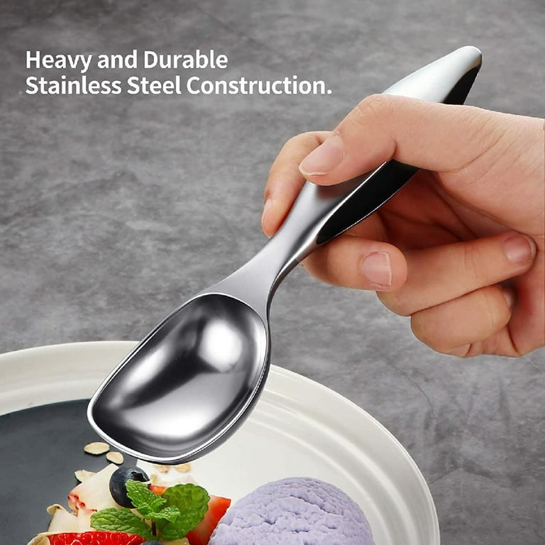 Stainless Steel Ice Cream Scoop Ergonomic for Hard Dishwasher Safe