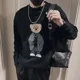 thumbnail image 3 of Suéter de cuello redondo de otoño e invierno para hombre, estilo vintage coreano, reseñas de ropa, suéteres casuales de punto para hombre, 3 of 5
