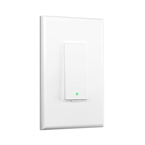 Meross Smart Light Switch, 2.4GHz White Single Pole Light Dimmer Switch